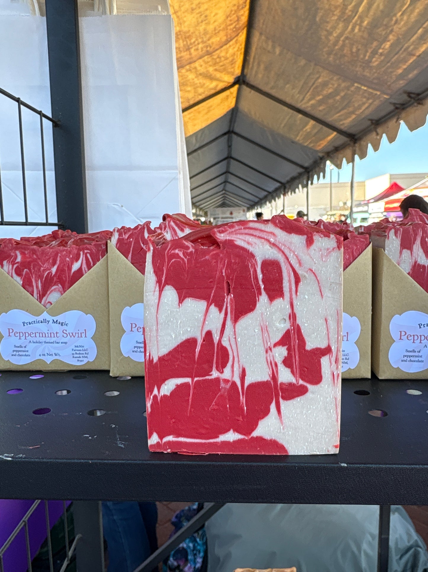 Peppermint swirl soap
